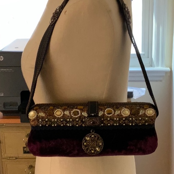 Mary Frances- Handbag- Vintage- Deep Purple- Hand Beaded - Picture 4 of 10